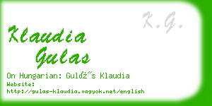 klaudia gulas business card